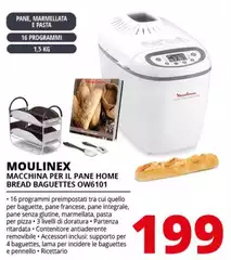 Moulinex - Macchina Per Il Pane Home Bread Baguettes OW6101