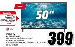 LG - Smart TV 4K 50UA75006