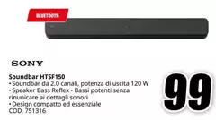 Sony - Soundbar HTSF150