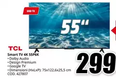 TCL - Smart Tv 4k 55P6K