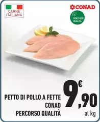 Conad - Petto Di Pollo A Fette Percorso Qualità
