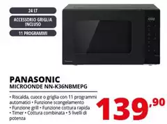 Panasonic - Microonde NN-K36NBMEPG
