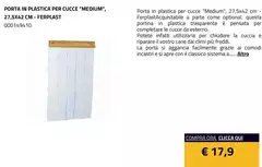 Ferplast - Porta In Plastica Per Cucce "Medium" Ferplast - Porta In Plastica Per Cucce "Medium"