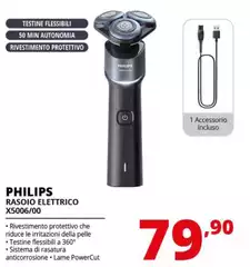 Philips - Shaver 5000X Series X5006/00 Rasoio Elettrico Wet & Dry