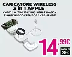 Apple - Caricatore Wireless 3 In 1