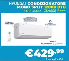 Hyundai - Condizionatore Mono Split 12000 BTU