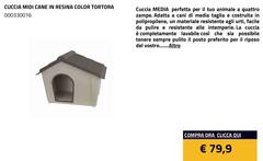 Cuccia Midi Cane In Resina Color Tortora