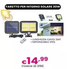 Faretto Per Interno Solare 30W