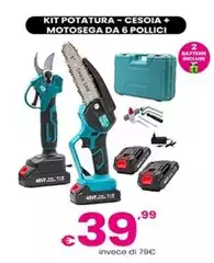 Kit Potatura-Cesoia + Motosega Da 6 Pollici 