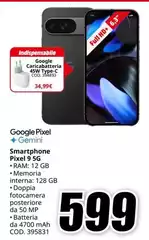 Google -  Pixel + Germini Smartphone Pixel 9 5g