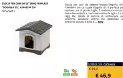Ferplast - Cuccia Per Cani Da Esterno "Dogvilla 50"