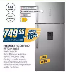 Hisense - Frigorifero RT728N4WCE
