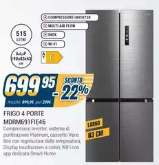 Midea - Frigo 4 Porte MDRM691FIE46