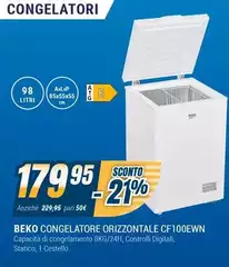 Beko - Congelatore Orizzontale CF100EWN
