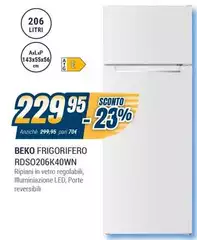 Beko - Frigorifero RDSO206K40WN 