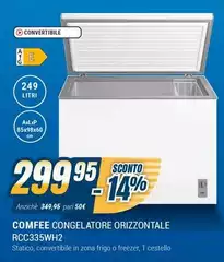 Comfeè - RCC335WH2 congelatore Congelatore Con Congelatore Libera Installazione 384 L C Bianco