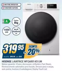 Hisense - Lavatrice WFQA801 4EVUMI