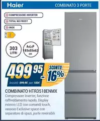 Haier - Combinato Htr3518enmx