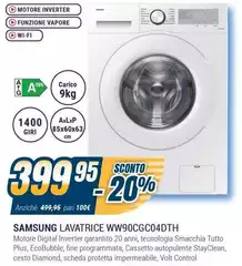 Samsung - Lavatrice WW90CGC04DTH