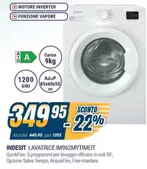 Indesit - Lavatrice IM962MYTIMEIT