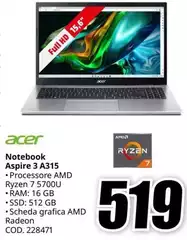 Acer - Notebook Aspire 3 A315