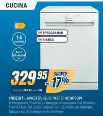 Indesit - Lavastoviglie IN2FE14CNP80W 