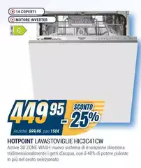 Hotpoint - Ariston Lavastoviglie Da Incasso HIC 3C41 CW