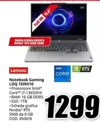 Lenovo - Notebook Gaming LOQ 15IRX10