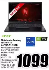 Acer - Notebook Gaming Nitro V 15 ANVI5-51-59RB