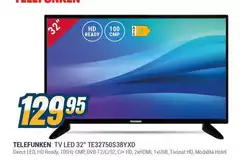 Telefunken - Tv Led 32" TE32750S3BYXD