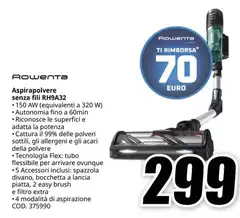 Rowenta - Aspirapolvere Senza Fil RH932