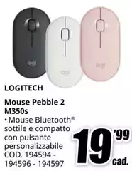 Logitech - Mouse Pebble 2 M350s