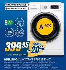 Whirlpool - Lavatrice Ffb948bsvit