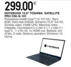 Toshiba - Notebook 15.6" Satellite Pro C50-G-101