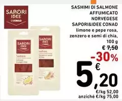 Conad - Sashimi Di Salmone Affumicato Norvegese Sapori&Idee