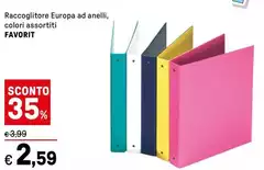 Favorit - Raccoglitore Europa Ad Anelli