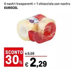 Eurocel - 4 Nastri Trasparenti + 1 Chiocciola Con Nastro