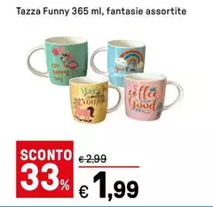 Happy - Tazza Funny 365 Ml, Fantasie Assortite