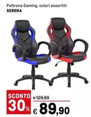 Serena group - Poltrona Gaming, Colori Assortiti