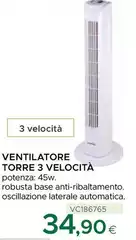 Ventilatore Torre 3 Velocità