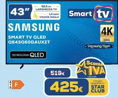 Samsung - Smart Tv Qled QE43Q60DAUXZT