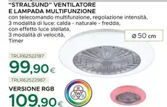 "Stralsund" Ventilatore E Lampada Multifunzione 