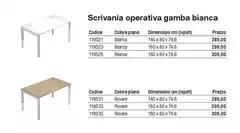 Scrivania Operativa Gamba Bianca