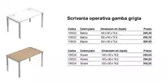 Scrivania Operativa Gamba Grigia