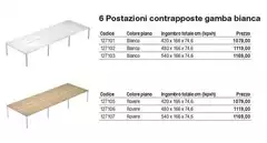 6 Postazioni Contrapposte Gamba Bianca