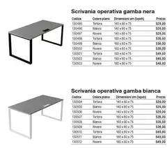 Scrivania Operativa Gamba Nera