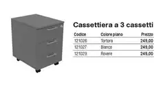Cassettiera A 3 Cassetti