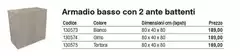 Armadio Basso Con 2 Ante Battenti