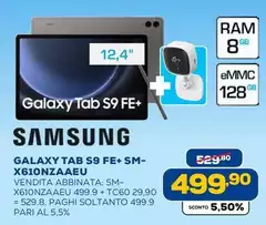 Samsung - Galaxy Tab S9 FE+SM-X610NZAAEU