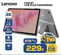 Lenovo - Tablet Tab Plus ZADX0091SE